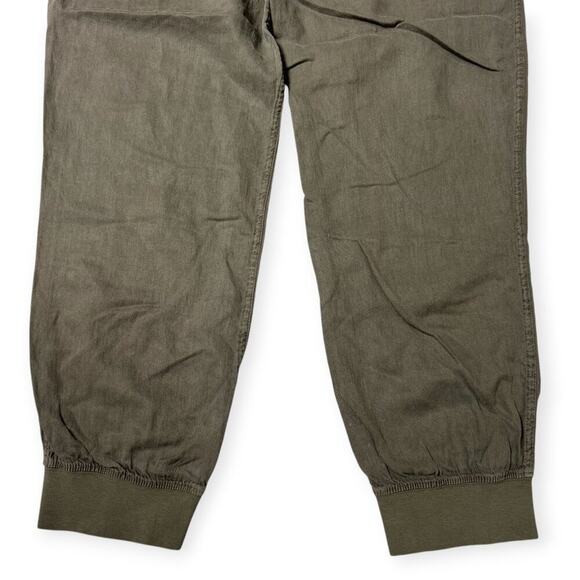 Faherty Arlie Day Pant SIZE M Surplus Green Linen Blend Pull-On Jogger - Picture 9 of 10
